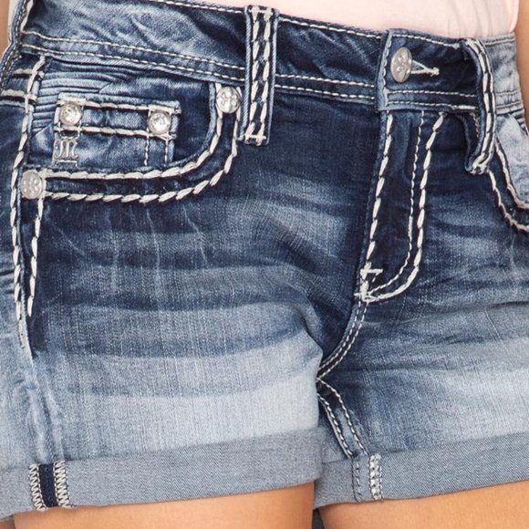 Miss Me Low Rise Distressed Jean Shorts - Picture 11 of 11